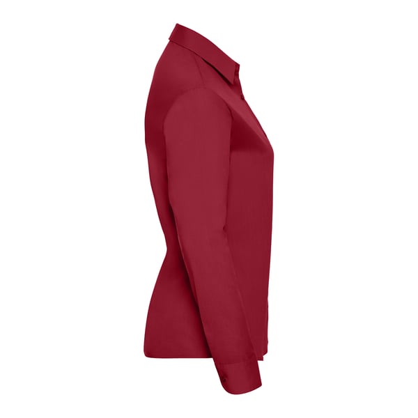 Russell Collection Womens/Ladies Poplin Easy-Care Long-Sleeved Shirt