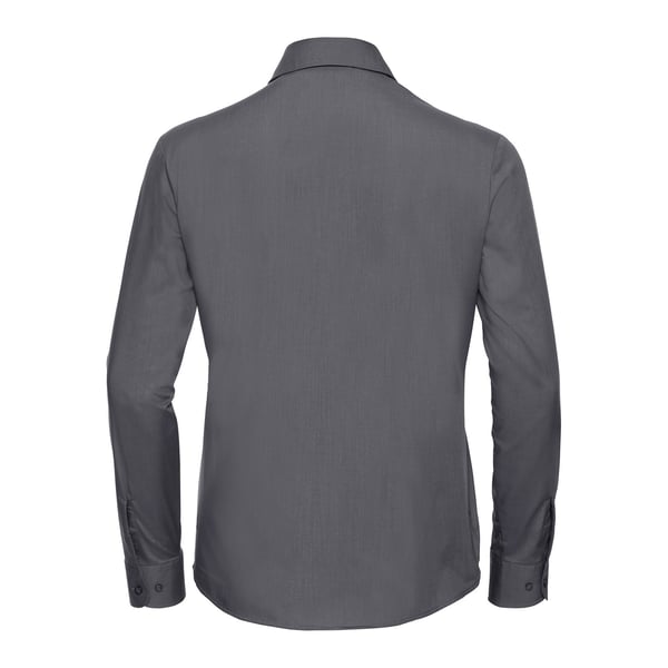 Russell Collection Womens/Ladies Poplin Easy-Care Long-Sleeved Shirt
