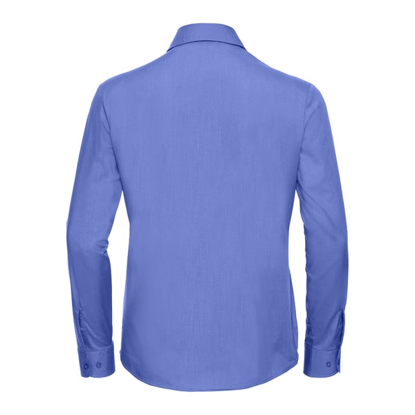 Russell Collection Womens/Ladies Poplin Easy-Care Long-Sleeved Shirt