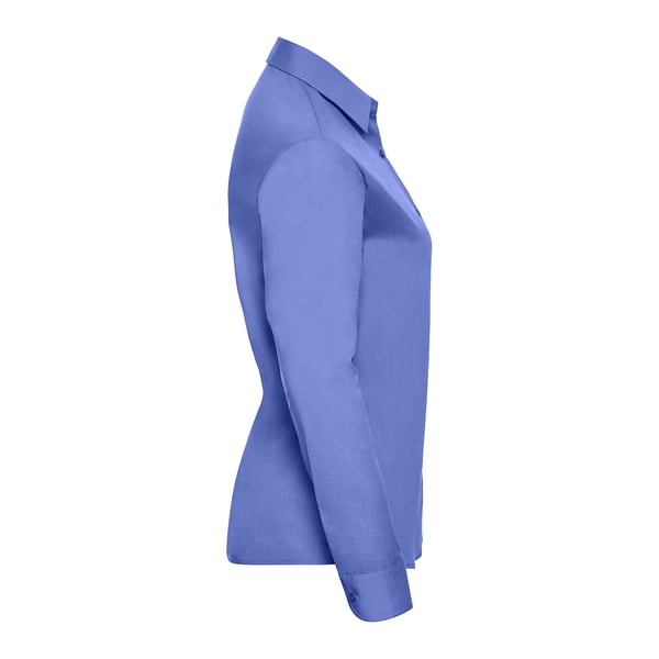 Russell Collection Womens/Ladies Poplin Easy-Care Long-Sleeved Shirt