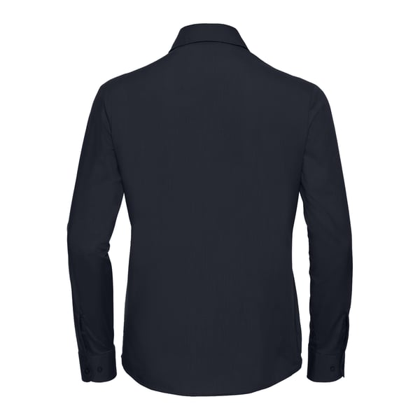 Russell Collection Womens/Ladies Poplin Easy-Care Long-Sleeved Shirt