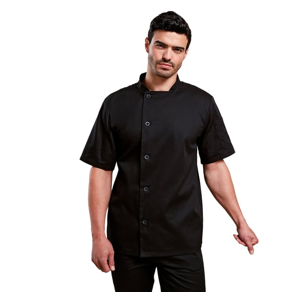 Premier Unisex Adult Essential Short-Sleeved Chef Jacket