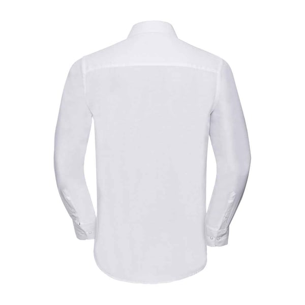 Russell Collection Mens Oxford Easy-Care Tailored Long-Sleeved Shirt