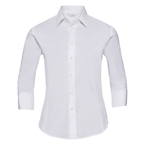 Russell Collection Womens/Ladies Easy-Care Fitted 3/4 Sleeve Shirt