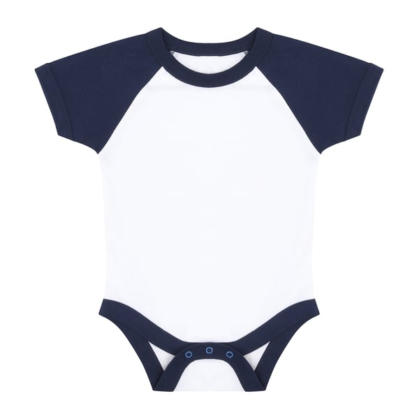 Larkwood Baby Essential Short-Sleeved Baseball Bodysuit