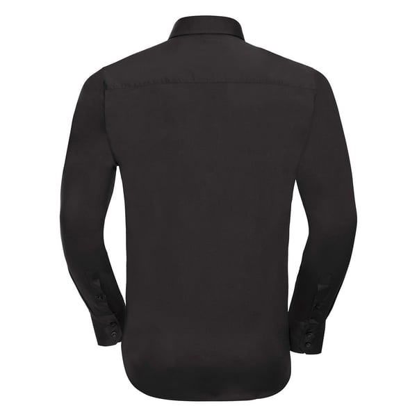 Russell Collection Mens Easy-Care Fitted Long-Sleeved Shirt
