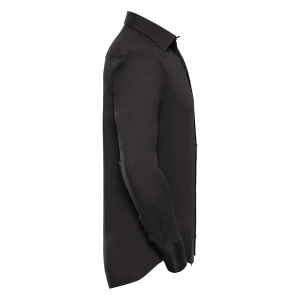 Russell Collection Mens Easy-Care Fitted Long-Sleeved Shirt