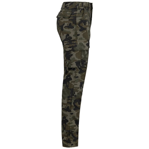 Kariban Mens Twill Camo Cargo Trousers
