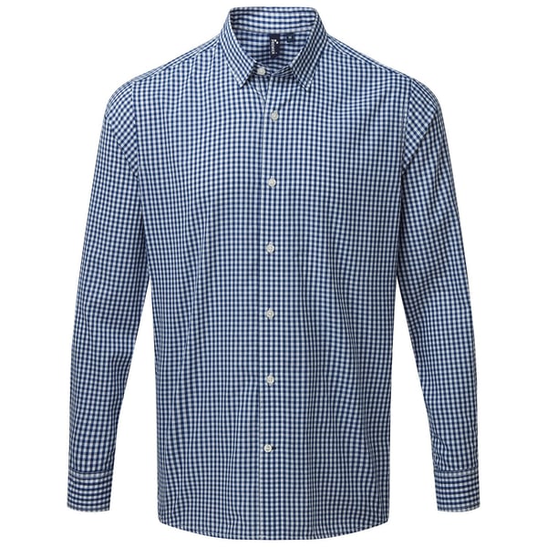 Premier Mens Maxton Checked Long-Sleeved Shirt Premier Mens Maxton Checked Long-Sleeved Shirt