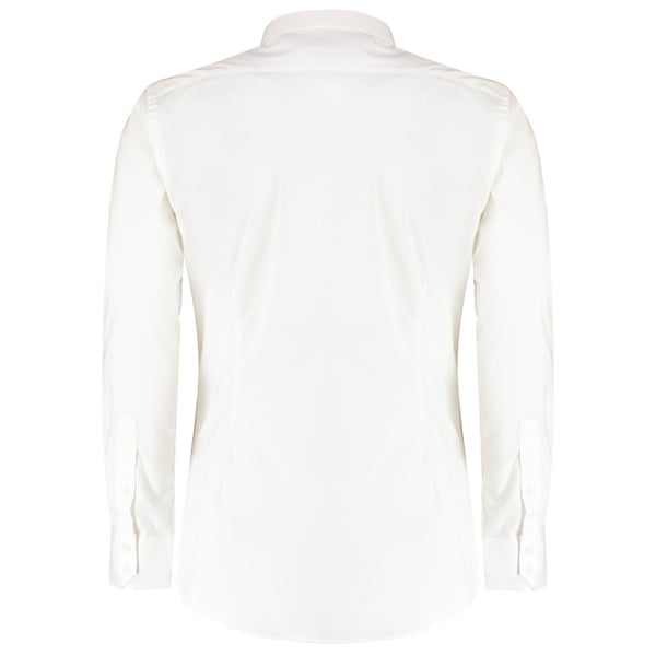 Kustom Kit Mens Oxford Stretch Slim Long-Sleeved Shirt