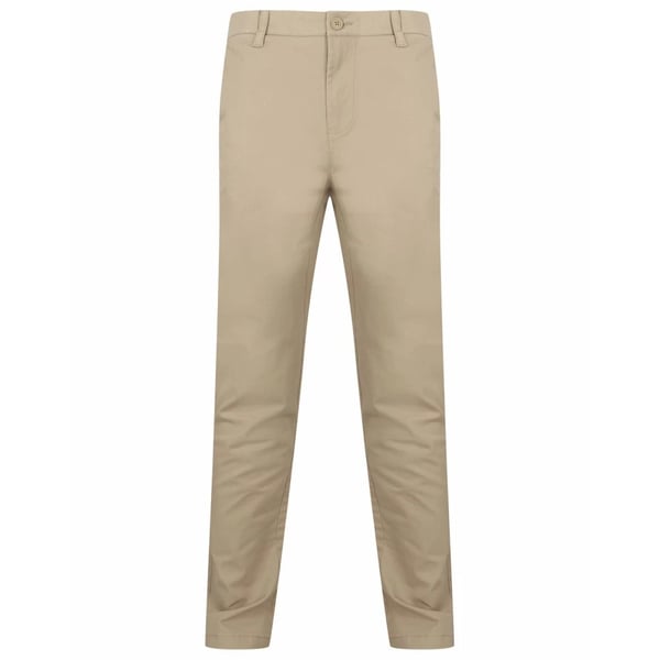 Henbury Mens Stretch Flex Waistband Chinos