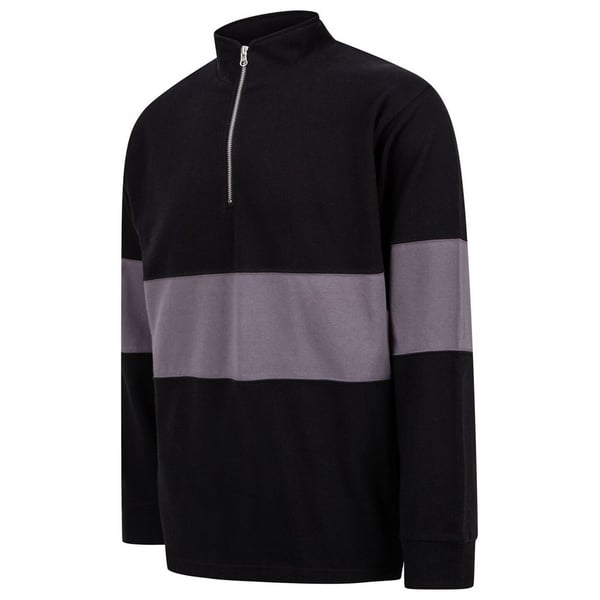 Front Row Unisex Adult Panelled Quarter Zip Jumper