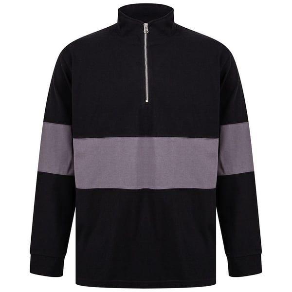 Front Row Unisex Adult Panelled Quarter Zip Jumper
