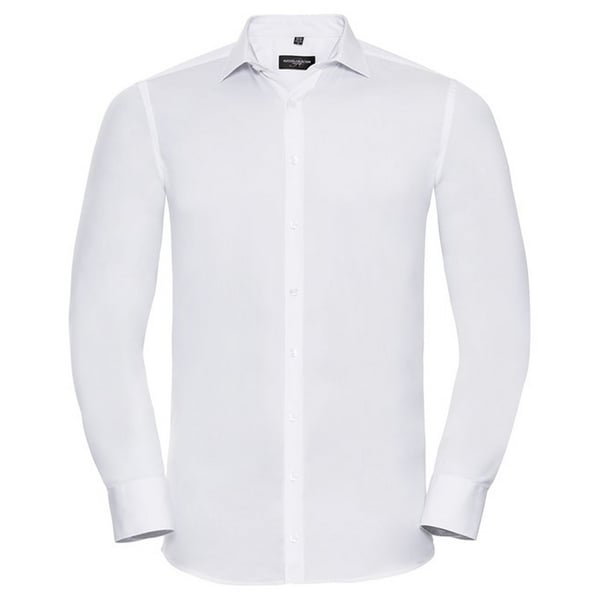 Russell Collection Mens Ultimate Stretch Long-Sleeved Shirt