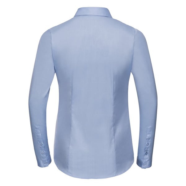 Russell Collection Womens/Ladies Herringbone Long-Sleeved Shirt