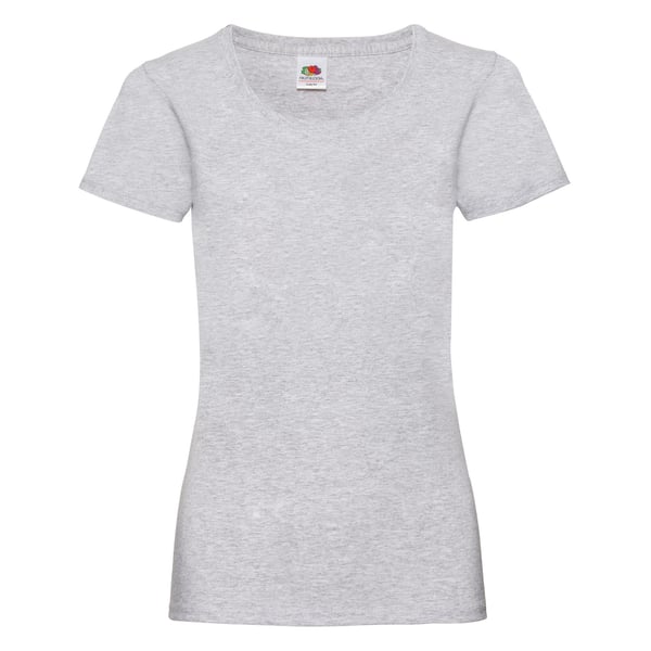 Fruit of the Loom Womens/Ladies Valueweight Heather Lady Fit T-Shirt