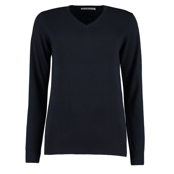 Kustom Kit Womens/Ladies Arundel V Neck Long-Sleeved Sweater Top Kustom Kit Womens/Ladies Arundel V Neck Long-Sleeved Sweater Top