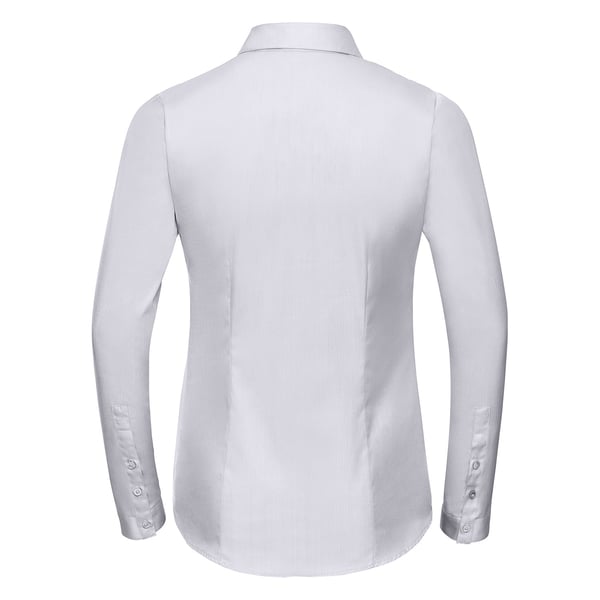 Russell Collection Womens/Ladies Herringbone Long-Sleeved Shirt