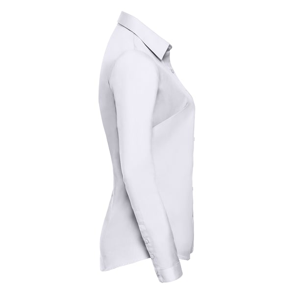 Russell Collection Womens/Ladies Herringbone Long-Sleeved Shirt