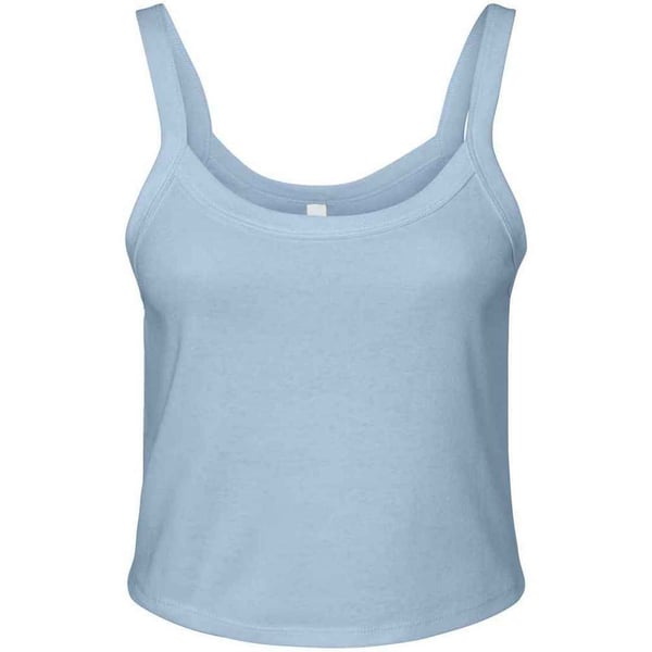Bella + Canvas Womens/Ladies Plain Micro-Rib Spaghetti Strap Tank Top