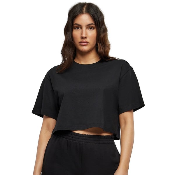 Build Your Brand Womens/Ladies Oversized Short-Sleeved Crop Top