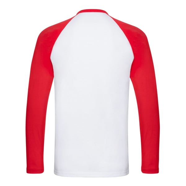Fruit of the Loom Mens Contrast Long-Sleeved Baseball T-Shirt