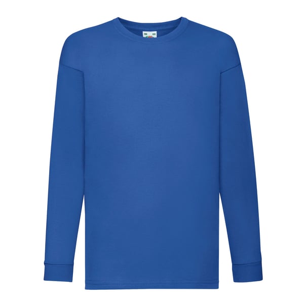 Fruit of the Loom Barn/Kids Valueweight Enfärgad Långärmad T-shirt