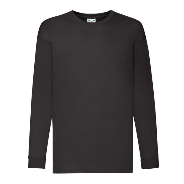 Fruit of the Loom Childrens/Kids Valueweight Plain Long-Sleeved T-Shirt