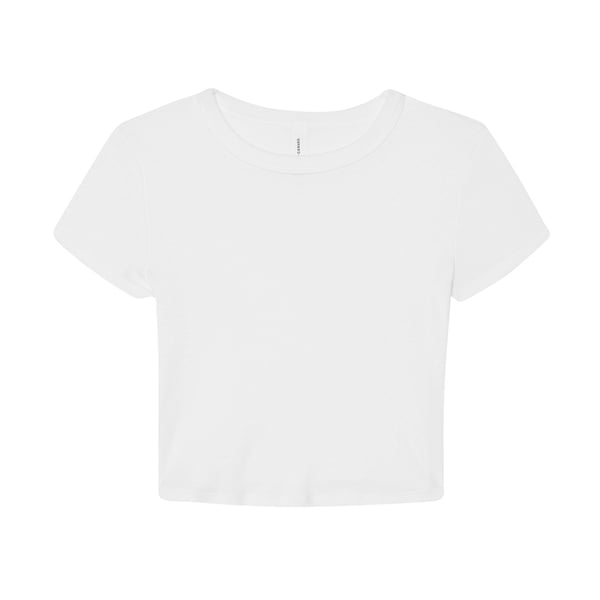 Bella + Canvas Womens/Ladies Micro-Rib Cropped T-Shirt
