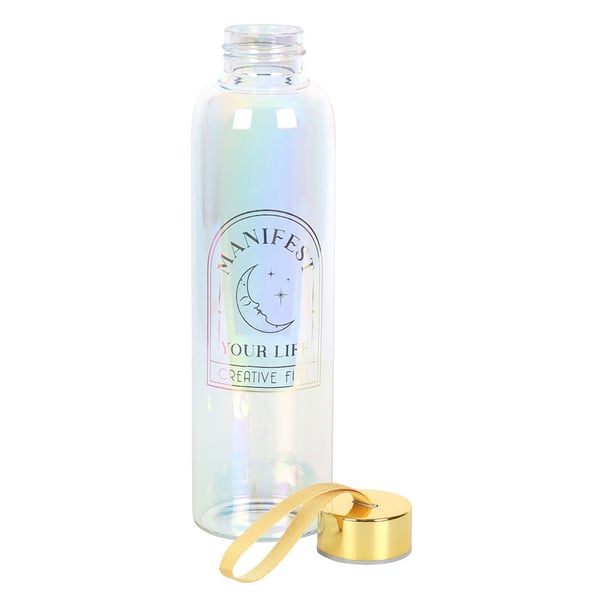 Something Different Manifest Your Life Iridescent Glass 500ml Water Bottle