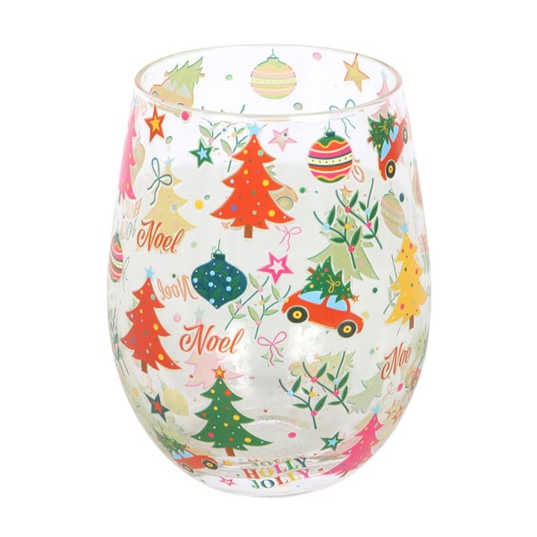 Something Different Nostalgic Printed Christmas Stemless Glass