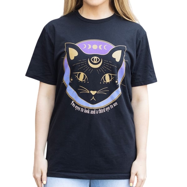 Something Different Unisex Adult Mystic Mog Cat T-Shirt