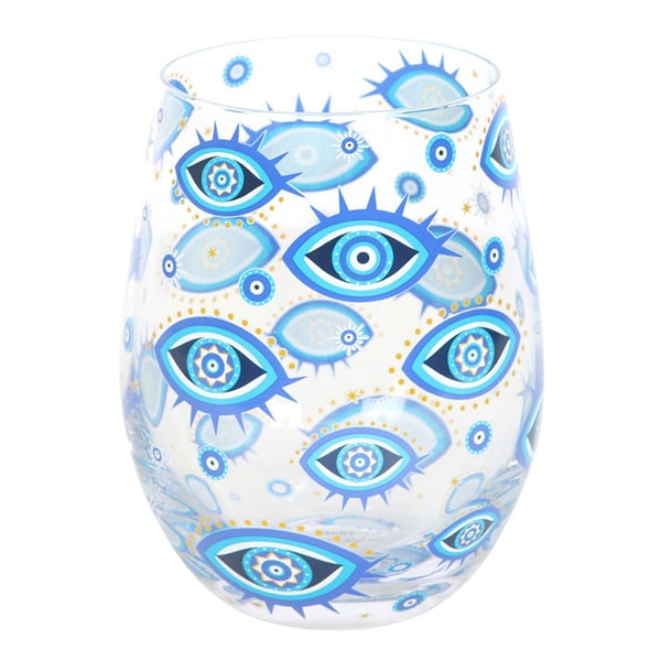 Something Different Allseende öga tryckt stamfritt glas