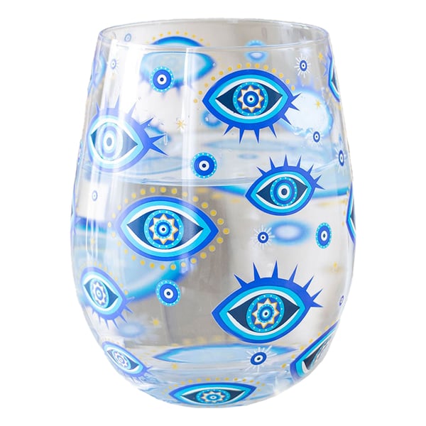 Something Different Allseende öga tryckt stamfritt glas