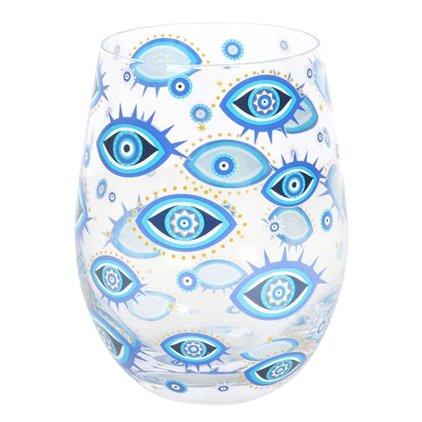Something Different All Seeing Eye Printed Stemless Glass