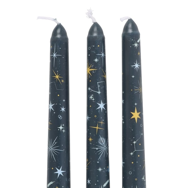 Something Different Starry Night Taper Candle (Pack of 3)