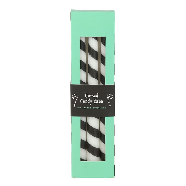 Something Different Candy Cane Taper Candle (Pack Of 3)