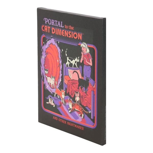 Steven Rhodes Portal To The Cat Dimension Canvas Plaque