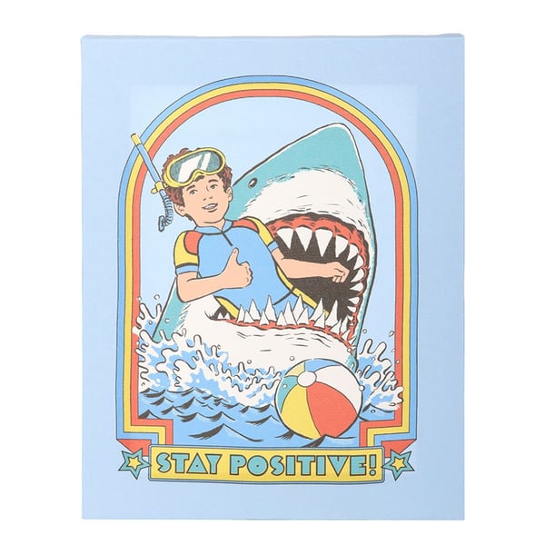 Steven Rhodes Stay Positive Canvas Plaque