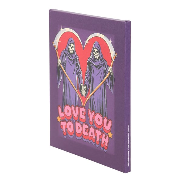 Steven Rhodes Love You To Death Canvas Plaque