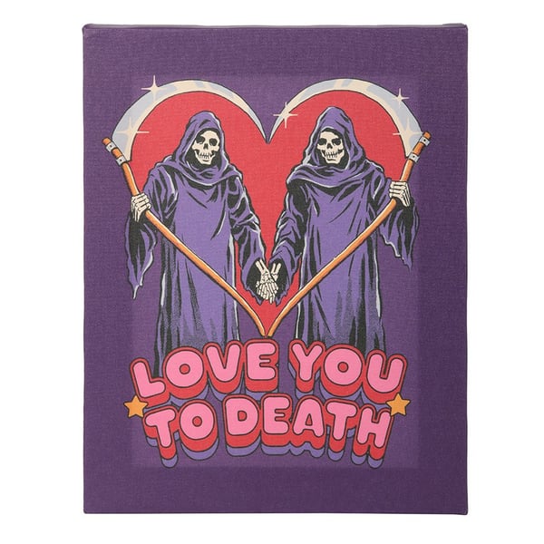 Steven Rhodes Love You To Death Canvas Plaque