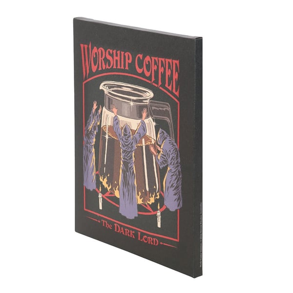 Steven Rhodes Worship Coffee -kangaskyltti