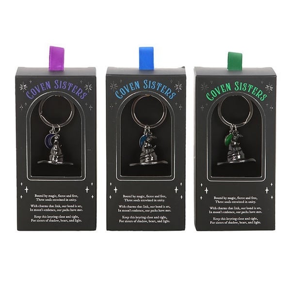 Something Different Coven Sisters Witch Hat Keyring (Pack of 3)