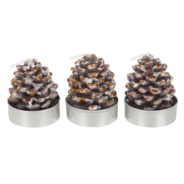 Something Different Tealight Pinecone Candles (Pack Of 6)