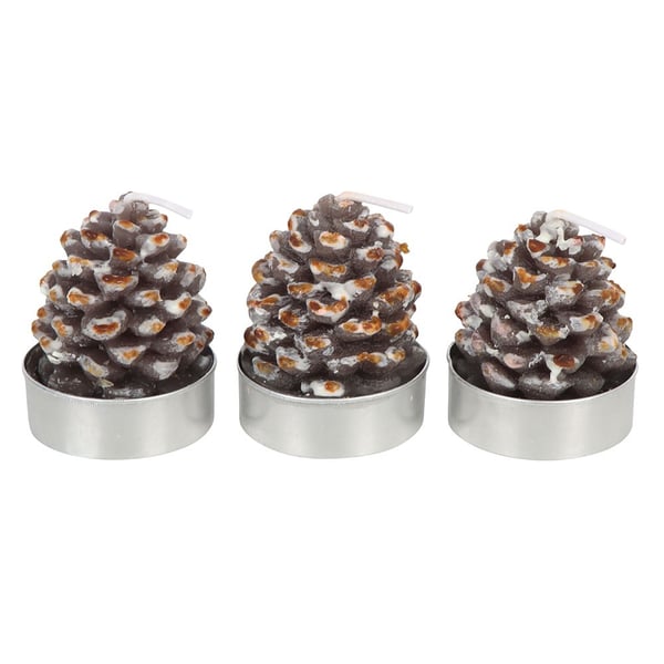 Something Different Tealight Pinecone Candles (Pack Of 6)