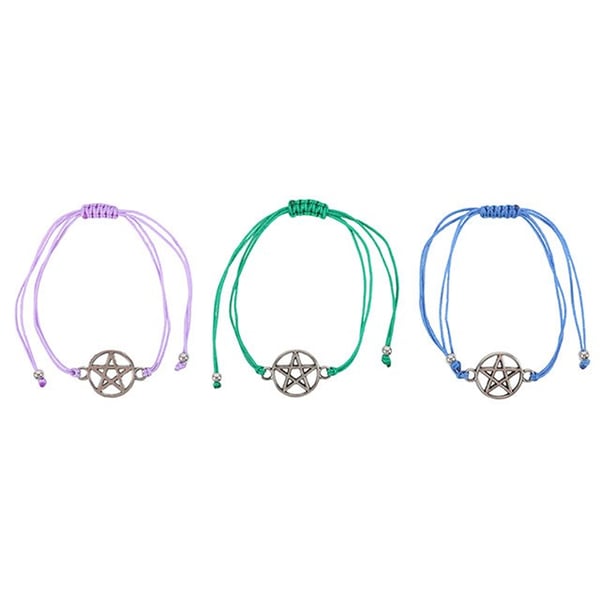 Something Different Naisten/Naisten Coven Sisters Pentagram-rannekoru (3 kpl pakkaus)