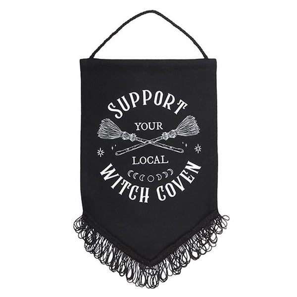 Something Different Support Your Local Witch Coven -kankainen ripustusviiri