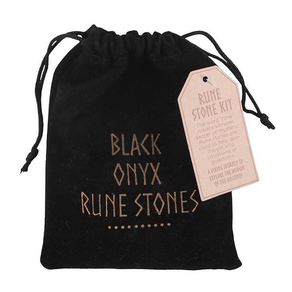 Something Different Onyx Viking Runstenar (25-pack)
