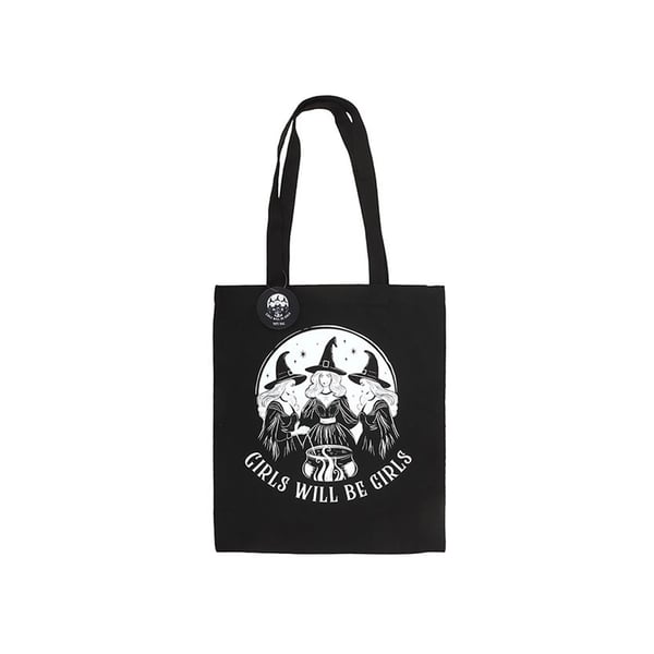 Something Different Girls Will Be Girls Witchy Polycotton Tote Bag