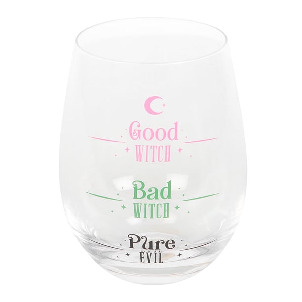 Something Different Good Witch, Bad Witch Stemless Glass